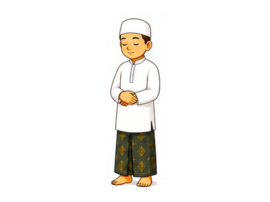 Gerakan Berdiri Tegak Menghadap Kiblat